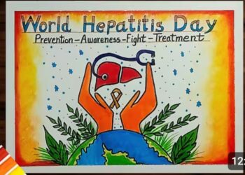 विश्व हेपेटाइटिस दिवस के अवसर पर जी.एन.एम की छात्राओं द्वारा पेंटिंग प्रतियोगिता का आयोजन