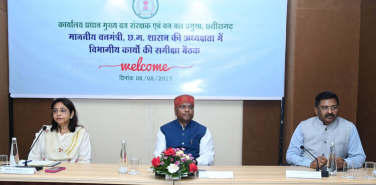 वनमंत्री  कश्यप ने वन्यप्राणी के संरक्षण और संवर्धन के लिए विशेष बल देने निर्देशित किया