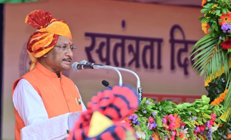 माननीय मुख्यमंत्री  विष्णु देव साय का स्वतंत्रता दिवस संदेश- पुलिस परेड ग्राउण्ड ,रायपुर