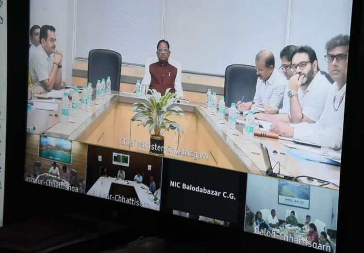 मुख्यमंत्री ने की वीडियो कॉन्फ्रेंसिंग के माध्यम से समीक्षा