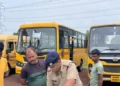 फिटनेस प्रमाण-पत्र नहीं होने पर 10 स्कूल बसों पर 38 हजार रुपए की चालानी कार्रवाई