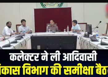 कलेक्टर ने ली आदिवासी विकास विभाग की समीक्षा बैठक