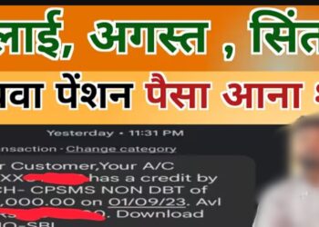 जुलाई माह की पेंशन राशि डीबीटी के माध्यम से वितरित