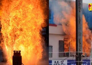 खाना बनाते वक्त सिलेंडर ब्लास्ट, मची अफरा-तफरी