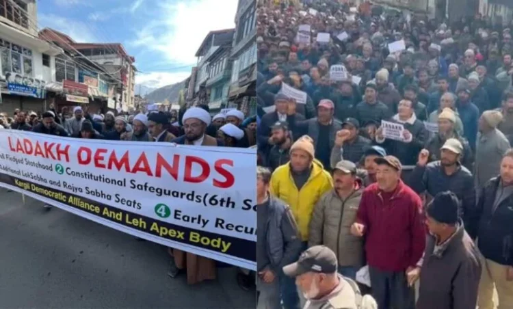 नेपाल के बाद लेह में हिंसा; प्रदर्शनकारियों ने BJP दफ्तर फूंका, पूर्ण राज्य का दर्जा देने की मांग…