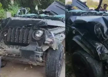 तेज रफ्तार का कहर, डिवाइडर से जा टकराई थार, 5 लोगों की दर्दनाक मौत