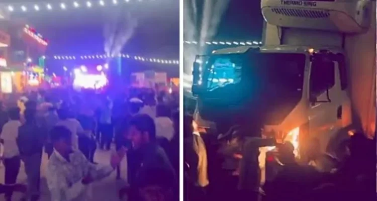 गणेश विसर्जन के दौरान हुआ बड़ा हादसा, तेज रफ्तार ट्रक के कुचलने से 8 की मौत, 20 घायल…