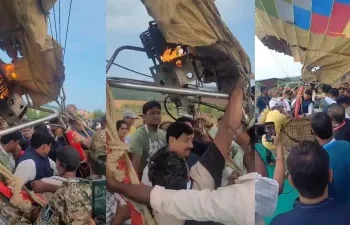 सीएम यादव के हॉट एयर बैलून में लगी भीषण आग , मौके पर मची अफरा-तफरी…
