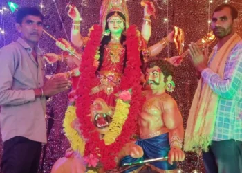 ग्राम पंचायत संगीतराई डीपापारा में भव्य रूप से किया गया नवरात्रि की पूजा और विसर्जन
