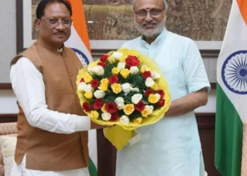 मुख्यमंत्री विष्णु देव साय ने उपराष्ट्रपति सी. पी. राधाकृष्णन से की सौजन्य भेंट