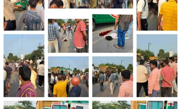 भगवानपुर के पास दर्दनाक सड़क हादसा एक युवक की मौके पर मौत, दूसरा गंभीर घायल कोतरा रोड पुलिस ने संभाला मोर्चा, जाम खुलवाने में जुटी टीम