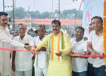 नगर पंचायत अध्यक्ष हरिकिशोर चन्द्रा ने किया सामुदायिक भवन का लोकार्पण