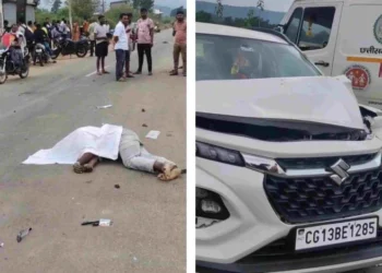 धरमजयगढ़ में दिल दहला देने वाला हादसा,तेज़ रफ्तार कार ने महिला और दो युवकों को रौंदा, 3 की मौत