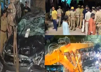 भीषण सड़क हादसा; बेकाबू कार ने कई लोगों को रौंदा, 5 लोगों की दर्दनाक मौत…