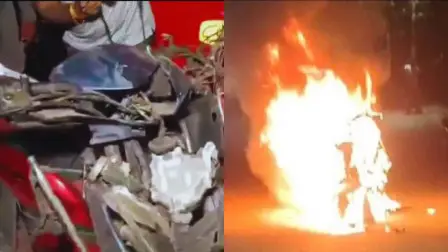 सड़क किनारे खड़े दो स्कूटरों में जोरदार ब्लास्ट, 5 लोग गंभीर रूप से घायल