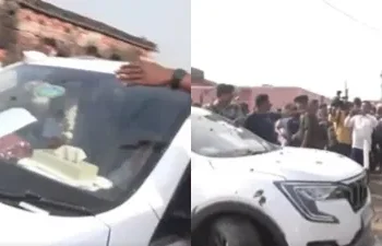 डिप्टी CM के काफिले पर पत्थरबाजी, इस पार्टी पर लगाया गुंडागर्दी का आरोप