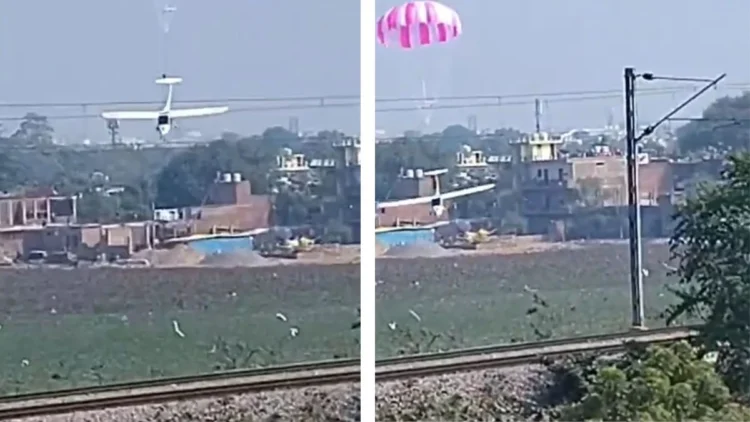 प्रयागराज में दो सीटों वाला विमान क्रैश, स्थानीय लोगों ने पायलट को बचाया, सेना हेलीकॉप्टर से मौके पर पहुंची