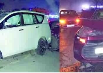 रायगढ़ कलेक्टर मयंक चतुर्वेदी के पिता सड़क दुर्घटना में हुए घायल