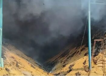 राइस मिल में लगी भीषण आग, हजारों क्विंटल धान जलकर राख, दूर-दूर तक दिखा धुएं का गुबार