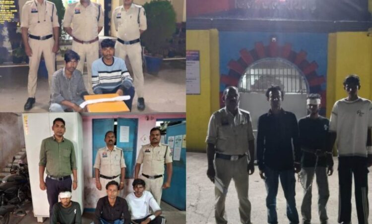 झगड़ा, मारपीट और हथियार लहराने वालों पर रायगढ़ पुलिस की सख्त कार्रवाई— 6 आरोपी गिरफ्तार, आर्म्स एक्ट में भेजे गये रिमांड