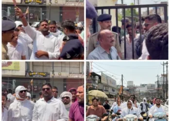 लगातार बिजली कटौती के विरोध में एनएसयूआई रायगढ़ का सांकेतिक प्रदर्शन, बिजली विभाग को भेंट किया हाथ का पंखा