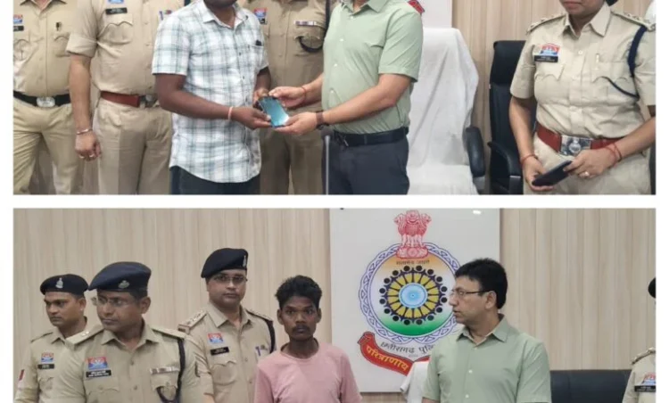 “लौटी मुस्कान—128 मोबाइल रिकवर, एसएसपी शशि मोहन सिंह ने स्वामियों को सौंपे”