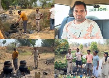 “ऑपरेशन आघात” के तहत घरघोड़ा पुलिस की बड़ी कार्रवाई, 190 लीटर महुआ शराब जब्त, आरोपी गिरफ्तार, 8 भट्ठियां नष्ट, शराब बनाने के उपकरण पात्र जप्त