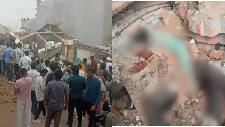 बड़ा हादसा: 3 मंजिला इमारत गिरने से एक की मौत, कई लोगों के मलबे में फंसे होने की आशंका