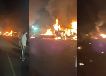 दर्दनाक सड़क हादसा, डंपर-बोलेरो टक्कर में 3 की जिंदा जलकर मौत, 5 घायल