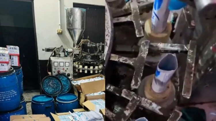 दिल्ली में नकली टूथपेस्ट फैक्ट्री का भंडाफोड़, लाखों का माल जब्त, आरोपी गिरफ्तार