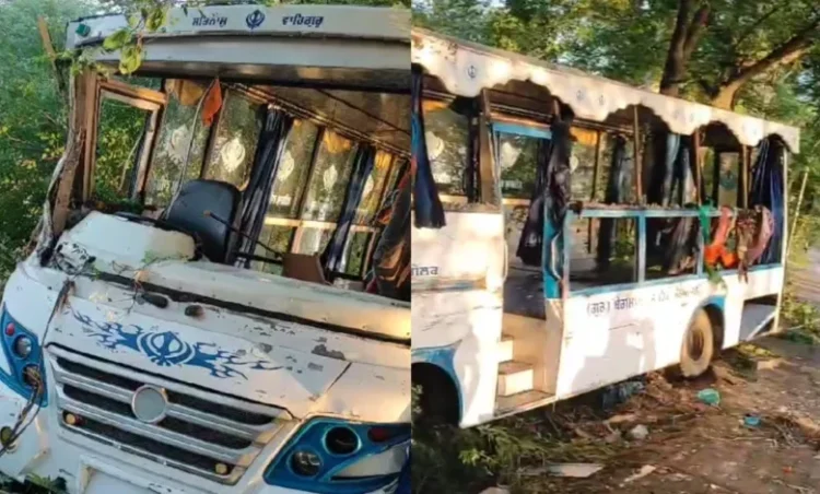 भीषण सड़क हादसा; बिजली के खंभे से टकराई यात्रियों से भरी बस, 6 लोगों की मौके पर मौत, 25 घायल