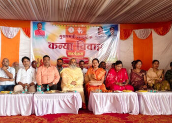 मुख्यमंत्री कन्या विवाह योजना के तहत शिवरीनारायण में 23 जोड़ों का सामूहिक विवाह संपन्न