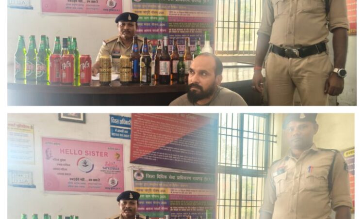 “ऑपरेशन आघात” के तहत जानकी होटल में थाना साइबर और कोतवाली पुलिस की शराब रेड कार्रवाई, होटल मैनेजर गिरफ्तार