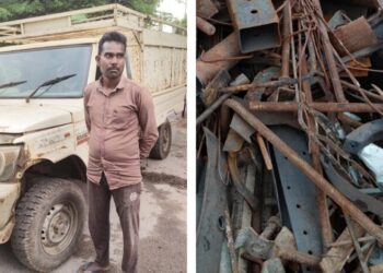 “ऑपरेशन प्रहार” के तहत थाना पूंजीपथरा और साइबर पुलिस की बड़ी कार्रवाई, 2.85 टन संदिग्ध कबाड़ सहित पिकअप वाहन जब्त