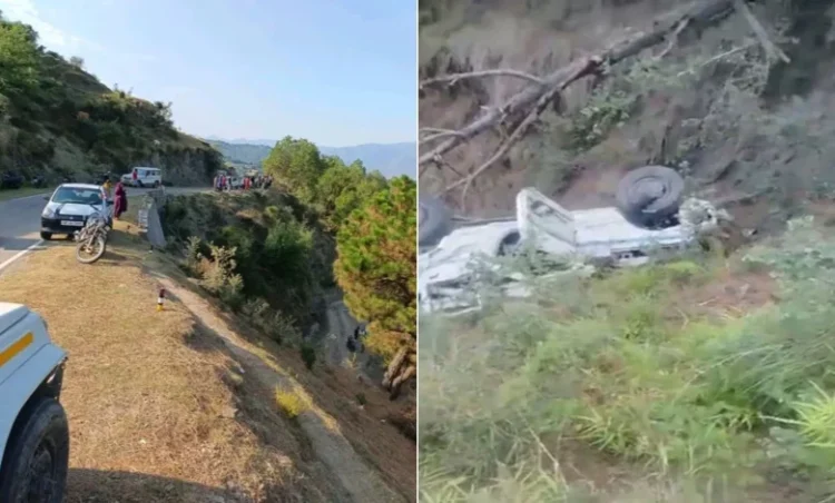 भीषण सड़क हादशा; अनियंत्रित होकर खाई में गिरी गाड़ी, एक ही गांव के सात लोगों की मौत