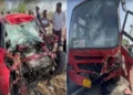 भीषण सड़क हादसा, कार और बाइक की जोरदार टक्कर से 6 लोगों की मौत