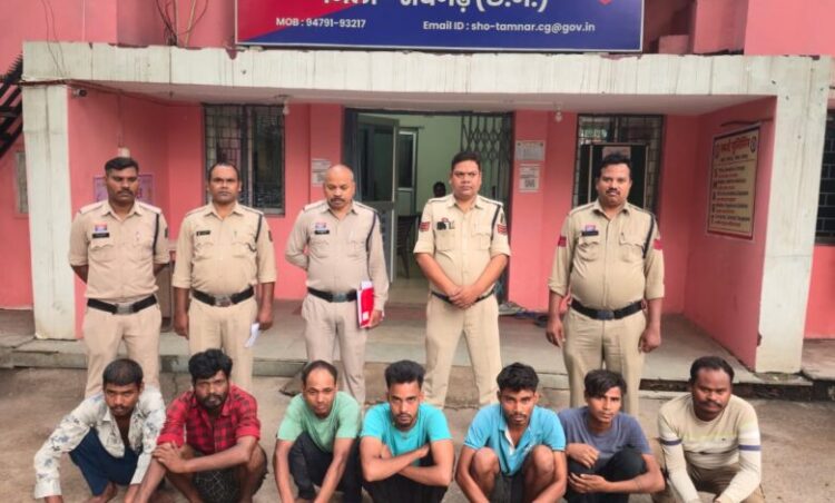 तमनार में आदतन झगड़ा-मारपीट करने वाले 7 उपद्रवी युवकों पर पुलिस ने की प्रतिबंधात्मक कार्रवाई, जारी हुआ जेल वारंट