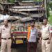 “ऑपरेशन प्रहार” में दोहरी कार्रवाई, 6.5 टन संदिग्ध कबाड़ और दो मालवाहक वाहन जब्त