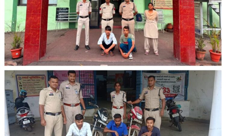 ऑपरेशन अंकुश के तहत जुए के खिलाफ लगातार कार्रवाई, थाना पुसौर और पूंजीपथरा में 5 जुआरी गिरफ्तार