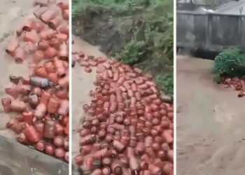 बाढ़ का कहर! भारी बारिश में बह गए 3000 गैस सिलेंडर, प्रशासन ने जारी किया अलर्ट