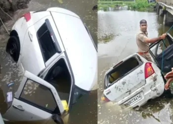 बड़ा हादसा: अनियंत्रित होकर तालाब में गिरी कार, 5 लोगों की दर्दनाक मौत
