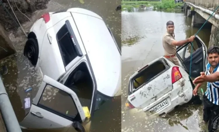 बड़ा हादसा: अनियंत्रित होकर तालाब में गिरी कार, 5 लोगों की दर्दनाक मौत