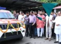 मुख्यमंत्री विष्णु देव साय ने धरसींवा विधानसभा को दी निःशुल्क एम्बुलेंस की सौगात
