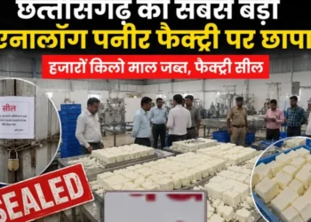 छत्तीसगढ़ की बड़ी पनीर फैक्ट्री में छापेमारी से मचा हड़कंप, हजारों किलो माल जब्त, यूनिट सील